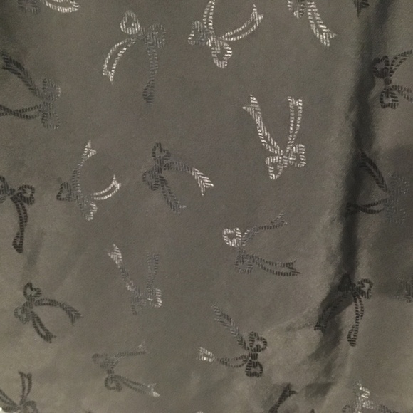 Vintage Cami Satin Black Bow print Iridescent Dark romantic S - Picture 11 of 11